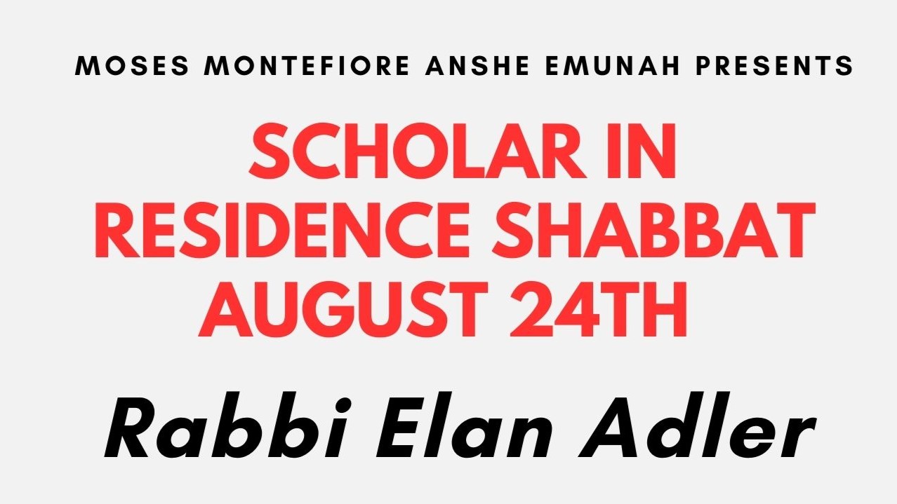 Scholar in Residence Shabbatot Flyer - Rabbi Adler