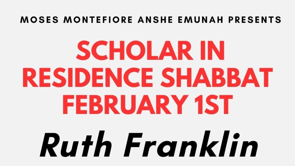 Scholar in Residence Flyer - Ruth Franklin