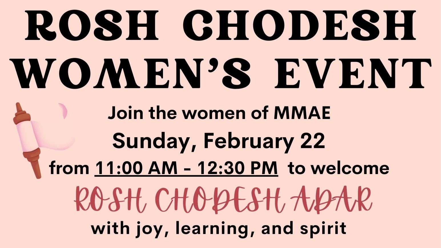 Women's Rosh Chodesh Event Adar 2026