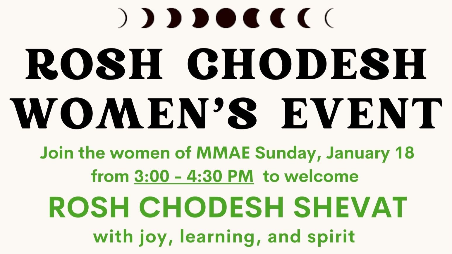 Women's Rosh Chodesh Event - Shevat
