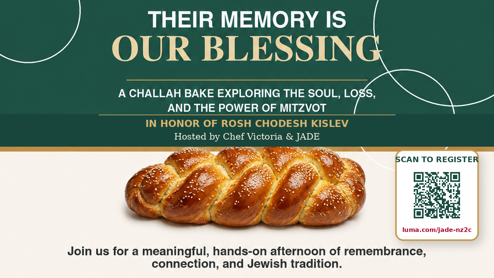 Rosh Chodesh Kislev Challah Bake